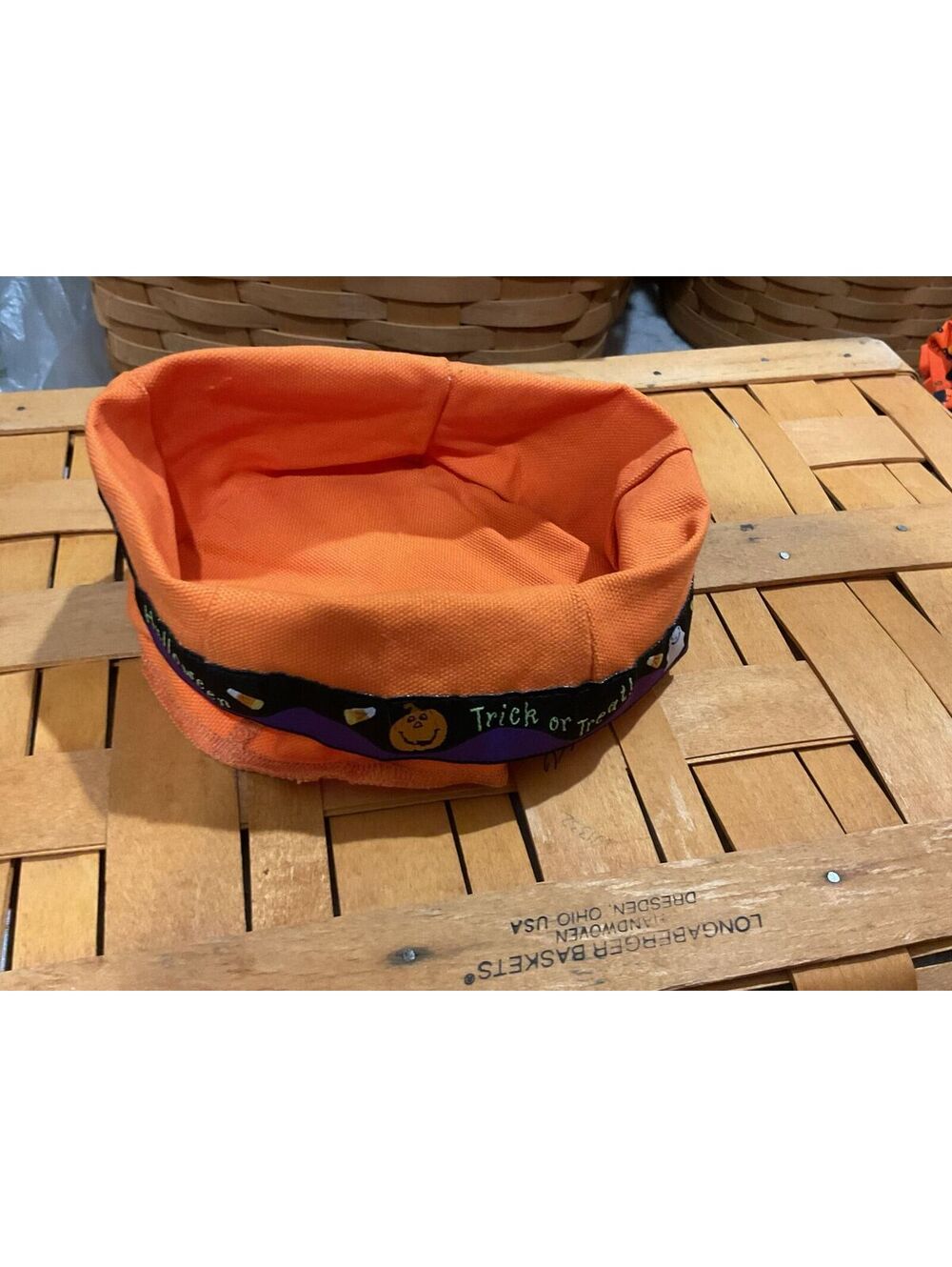 Longaberger Halloween liner fits teaspoon basket too